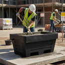 Heavy Duty Twin Skin Forklift Mortar Tub 250L - Durable Design with Channelled Forklift Slots for Secure Handling