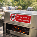 Do Not Reach in to This Opening Safety Warning Sign – 1mm Rigid Plastic – Indoor/Outdoor Use