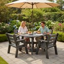 Premium Recycled Plastic Table and Chair Set - Weatherproof, Durable, Comfortable for Indoor and Outdoor Use