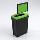 Open Top Recycling Bin – 110 Litre, MDPE, Flat Back (view 2)