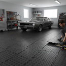 Heavy Duty Garage Floor Tiles with Tread Plate Surface