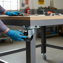 75mm Heavy Duty Braked Swivel Plate Castor Twin Wheel with Polyurethane Wheels