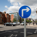 Professional Right Turn Traffic Sign - Durable Reflective Material for Clear Directional Guidance at T-Junctions