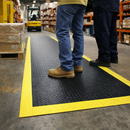 Anti-Fatigue Matting – Black/Yellow – Checker-Plate Surface – Industrial Use