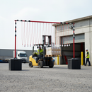 Professional Telescopic Goalpost Height Restriction Kit with Non-Conductive Fiberglass Poles and Bunting for Construction Sites