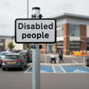 Premium Disabled People Supplementary Sign for Road Safety - Tailorable Text Size and Mounting Options