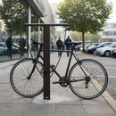 Premium Compact Bike Stand with Dual Fixing Points, Galvanised Steel Construction and Trendy Design for Outdoor Spaces