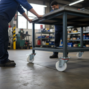 100mm Premium Swivel Plate Castor with White Nylon Wheel - 250Kg Load Capacity