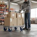 100mm Heavy Duty Braked Swivel Plate Castor with Elastic Nylon Centre