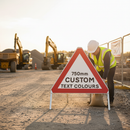 Premium 750mm Triangular Metal Sign Face for Road Works - Customizable Color Options with Optional Frame and Clips