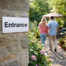Entrance Sign – 1mm Rigid Plastic – Indoor/Outdoor Use