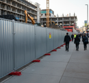 Premium Heavy Duty Steel Site Hoarding Anti-Trip Set with Ballast Load Trays, 2m High by 2.15m Wide for Safe Temporary Fencing