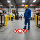 Premium Self-Adhesive Floor Sign for Authorized Personnel Only - Slip Resistant, Durable, and High Visibility 430mm Diameter