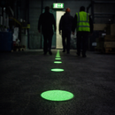 Anti-Slip Photoluminescent Floor Markers – 75mm Diameter – Safe Escape Route Marking – Indoor Use
