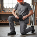 Professional Lightweight Work Trousers with Kneepad Pockets, Water-Repellent Fabric, and Click Pocket System for Enhanced Durability