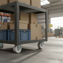 50mm Heavy Duty Swivel Plate Castor Twin Wheel with High Load Capacity