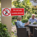Safety Sign – No Mobile Phones – 1mm Rigid Plastic – Indoor/Outdoor Use