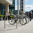 Premium Stainless Steel Bike Stand with Bolt Down or Cast-In Installation for Secure Cycle Parking