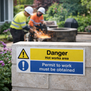 Permit to Work Safety Signs – Rigid Plastic – Indoor & Outdoor Use