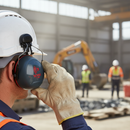 Premium Helmet Mounted Ear Defenders with SNR 36dB for Extreme Industrial Noise Protection