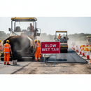 Professional Quick Fit Road Sign - SLOW WET TAR - 1050x750mm for Safety in Road Works