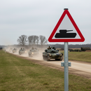 Premium Slow Moving Military Vehicles Post Mounted Sign - Various Sizes Available for Enhanced Road Safety