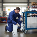 100mm Fixed Plate Heavy Duty Castor with White Nylon Wheel - 250Kg Load Capacity