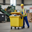 Heavy Duty 1100L 4 Wheeled Bin for Indoor/Outdoor Storage