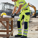 Premium Hi-Visibility Trousers with Stretch Panels, Knee Pad Pockets, and Certified Comfort