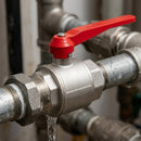 1-1/4in BSP Male x Female Plated Brass Lever Ball Valve, 93mm