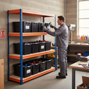 Heavy Duty Shelving Unit - 2200mm High with 8x 37L Storage Boxes