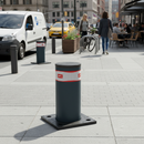 Premium Fixed Bollard with LED Light Crown - 600mm or 800mm Height Options for Secure Access Control