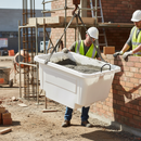 Premium 250L Euro Fixed Handle Crane Lift Mortar Tub with Steel Rim and Forklift Slots for Easy Transport