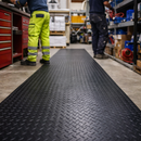 Rubber Matting Roll – 1.2m x 10m – Chequer Plate Surface – Industrial Use
