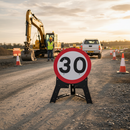 Premium QuickFit EnduraSign 30mph Sign - Durable Plastic with Easy Face Change Mechanism for Road Safety