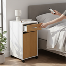 Premium Ergonomic Bedside Locker with Lockable Drawer and Adjustable Shelving for Enhanced Storage and Functionality