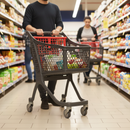 Premium Small 75L Plastic Shopping Trolley for Convenience Stores and Farm Shops in 5 Modern Colors