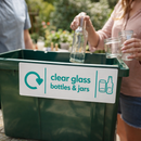 Recycling Signs – Clear Glass Bottles & Jars – 1mm Rigid Plastic – Indoor/Outdoor
