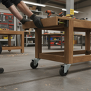 100mm Heavy Duty Fixed Plate Castor with Elastic Nylon Centre