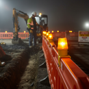 Premium LED Hazard Barrier Lamp with Continuous and Flashing Modes for Enhanced Visibility