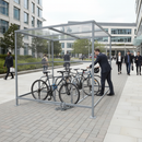 Premium 10 Cycle Shelter and Rack - Heavy Duty Mild Steel Frame with Galvanized Finish for All Weather Protection