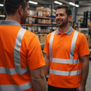 Rail Spec Short Sleeve Polo Shirt – Orange – Recycled Polyester & Cotton – Industrial