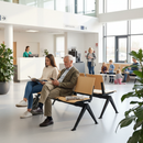 Premium 3 Seater Waiting Room Bench with Durable Plywood Seat and Steel Frame for Communal Areas