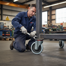 160mm Swivel Plate Heavy Duty Castor with White Nylon Wheel