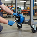 Premium 100mm Diameter Elastic Rubber Tyred Wheel with Nylon Centre