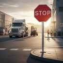 Premium Post Mounted STOP Sign with Class 2 Reflective Material for Enhanced Visibility at Junctions