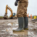 Heavy Duty Full Safety Wellingtons with Metatarsal Protection and SRC Rated Outsole for Chemical Resistance