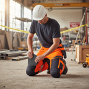 High-Performance Hi-Vis Trousers with Kneepad Pockets - Orange/Dark Navy
