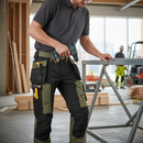 Premium AllroundWork Stretch Trousers with Holster Pockets - Khaki Green/Black