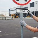 Premium 200 Yards Supplementary Plate for Signage - 870x275mm with Reflective Vinyl for Enhanced Visibility